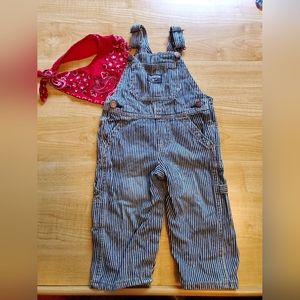 Oshkosh stripped overalls 12mo